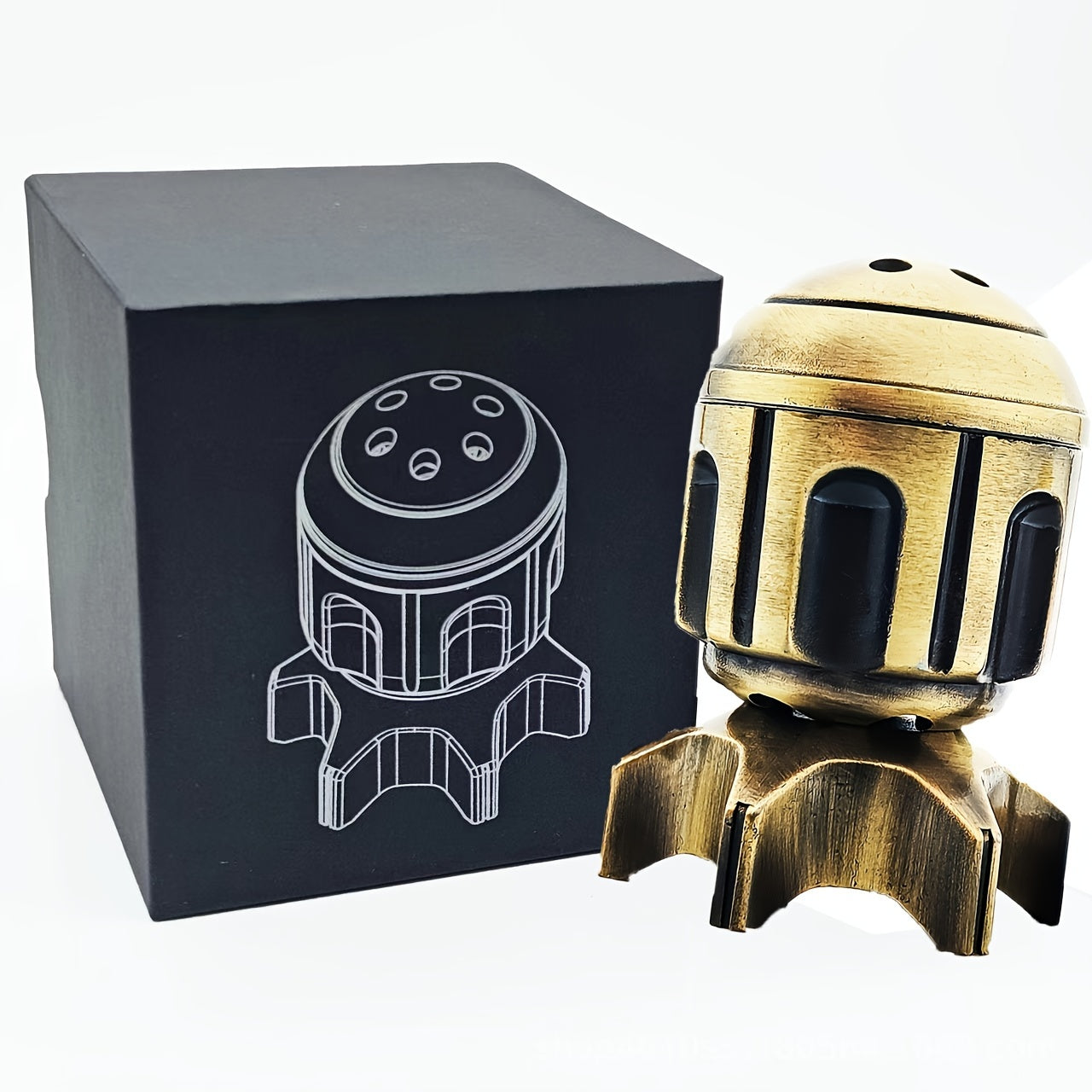 Rotating Revolver Barrels Metal Bullet 7pc Dice Set