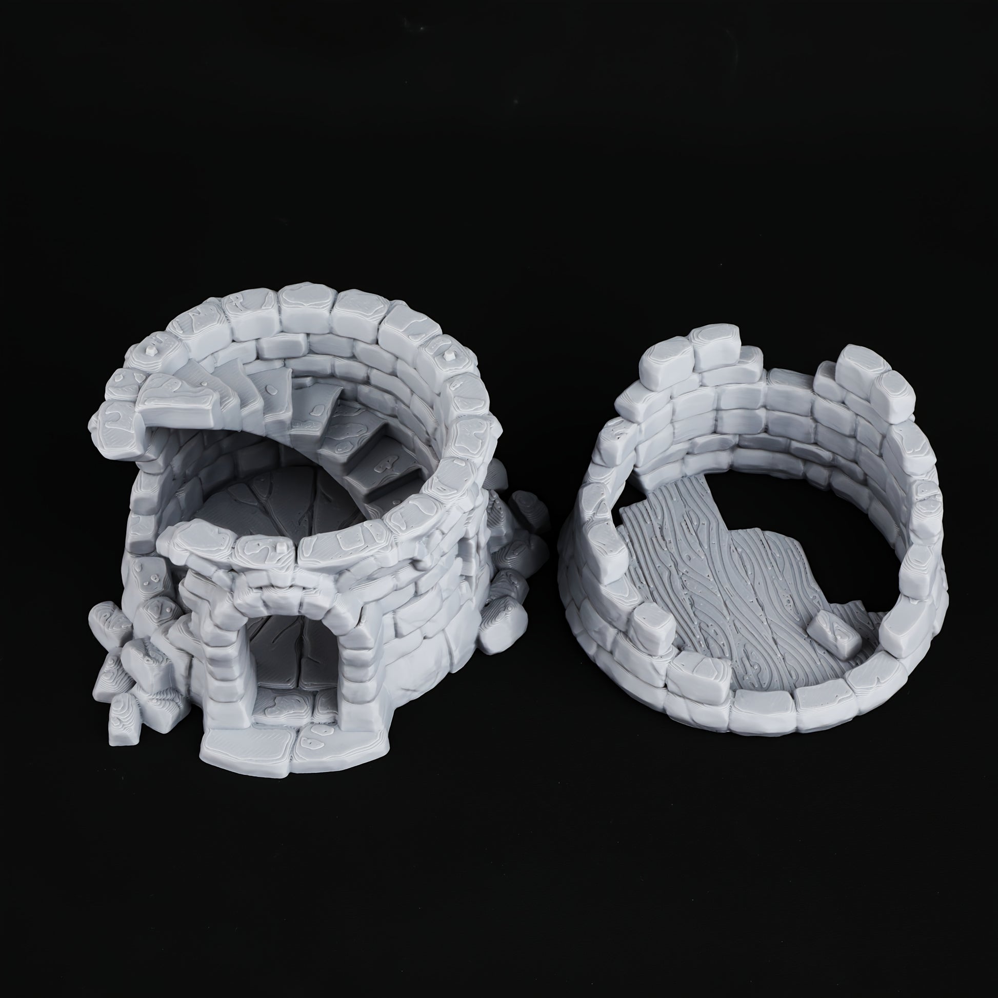 1 Set 28mm RPG Terrain Archway, Walls, and Tower Ruins