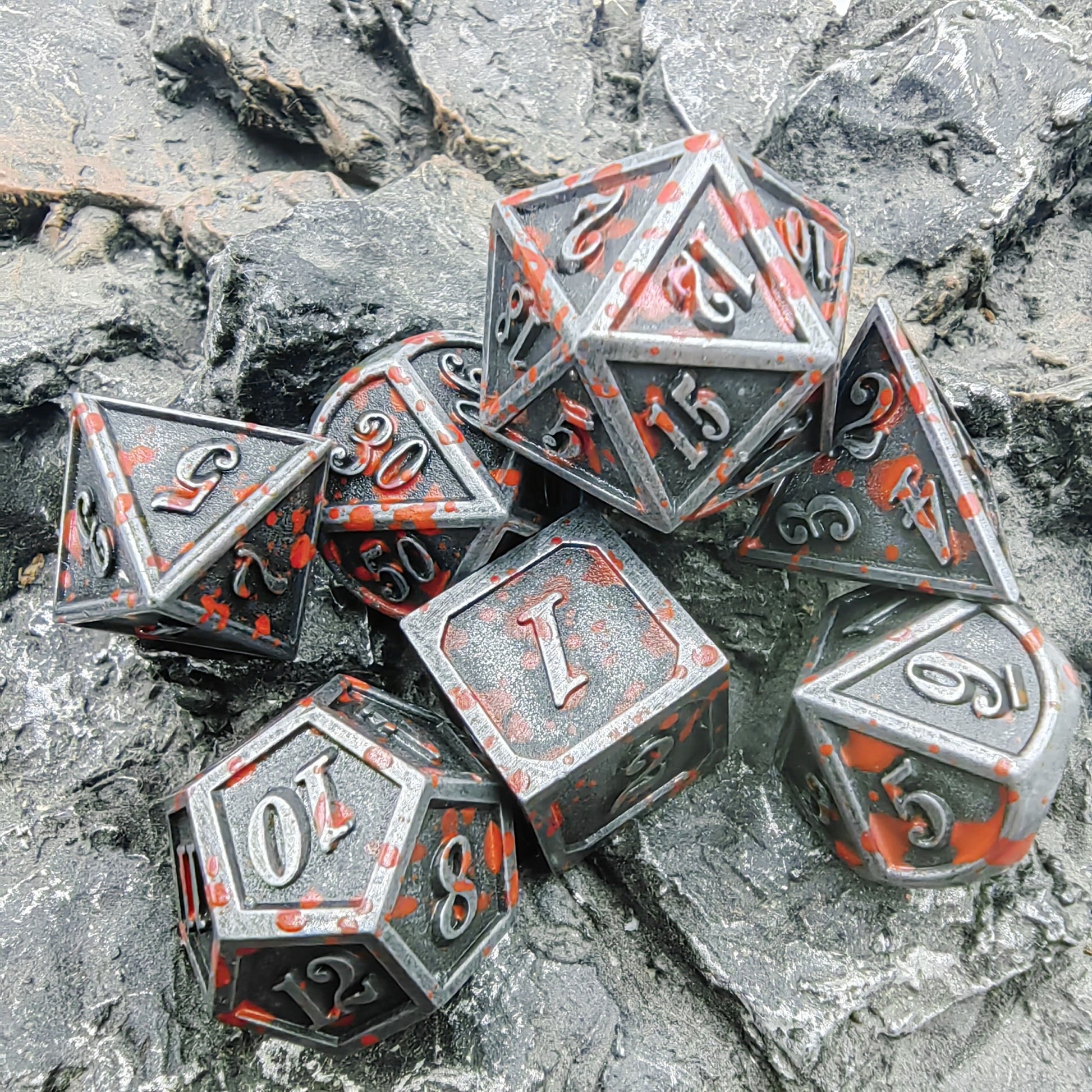 Caught Red-Handed Metal Dice - 7-Pc Polyhedral Set