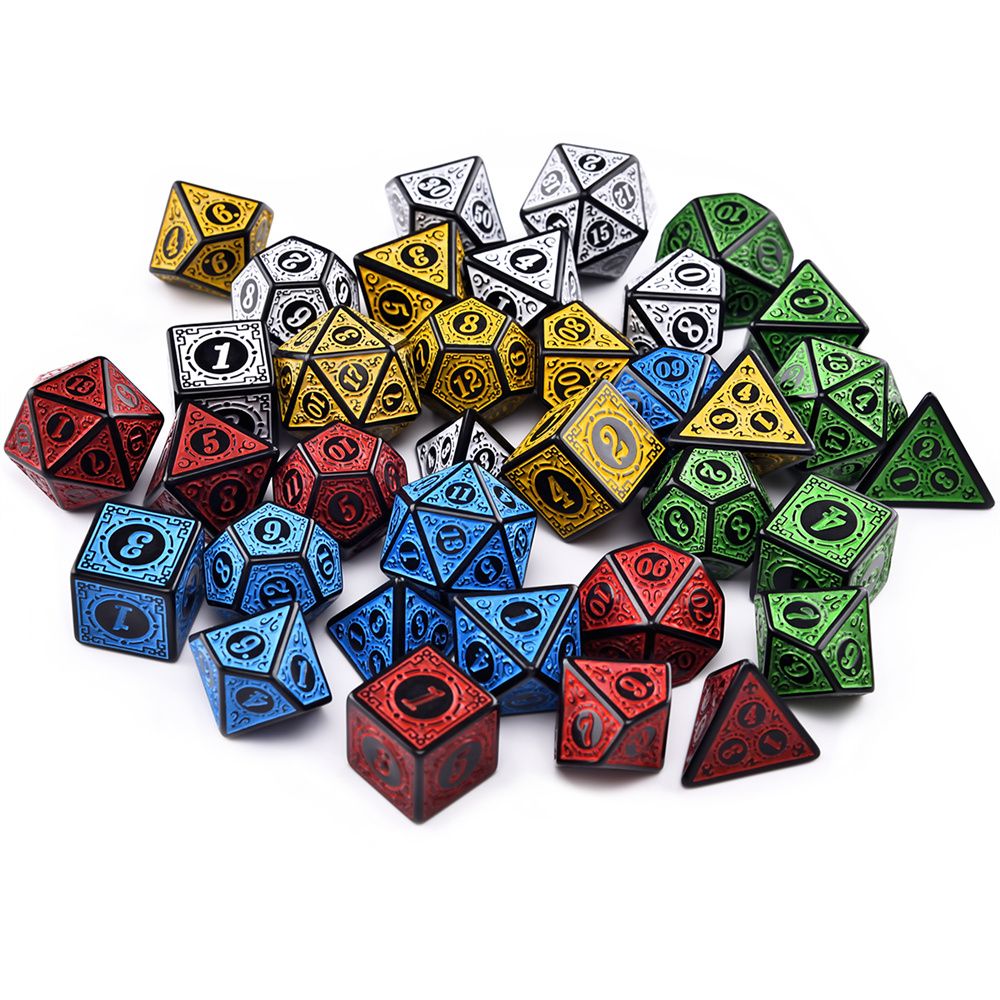 Acrylic Polyhedral Dice Monochrome Starter Set – 7-Piece DM Essentials Kit