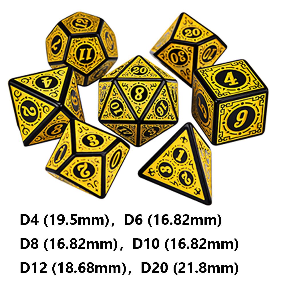 Acrylic Polyhedral Dice Monochrome Starter Set – 7-Piece DM Essentials Kit