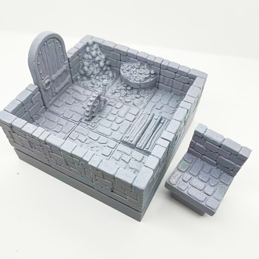 1 Set 3D Printed Tabletop Gaming Terrain Kit, Modular Wall & Floor