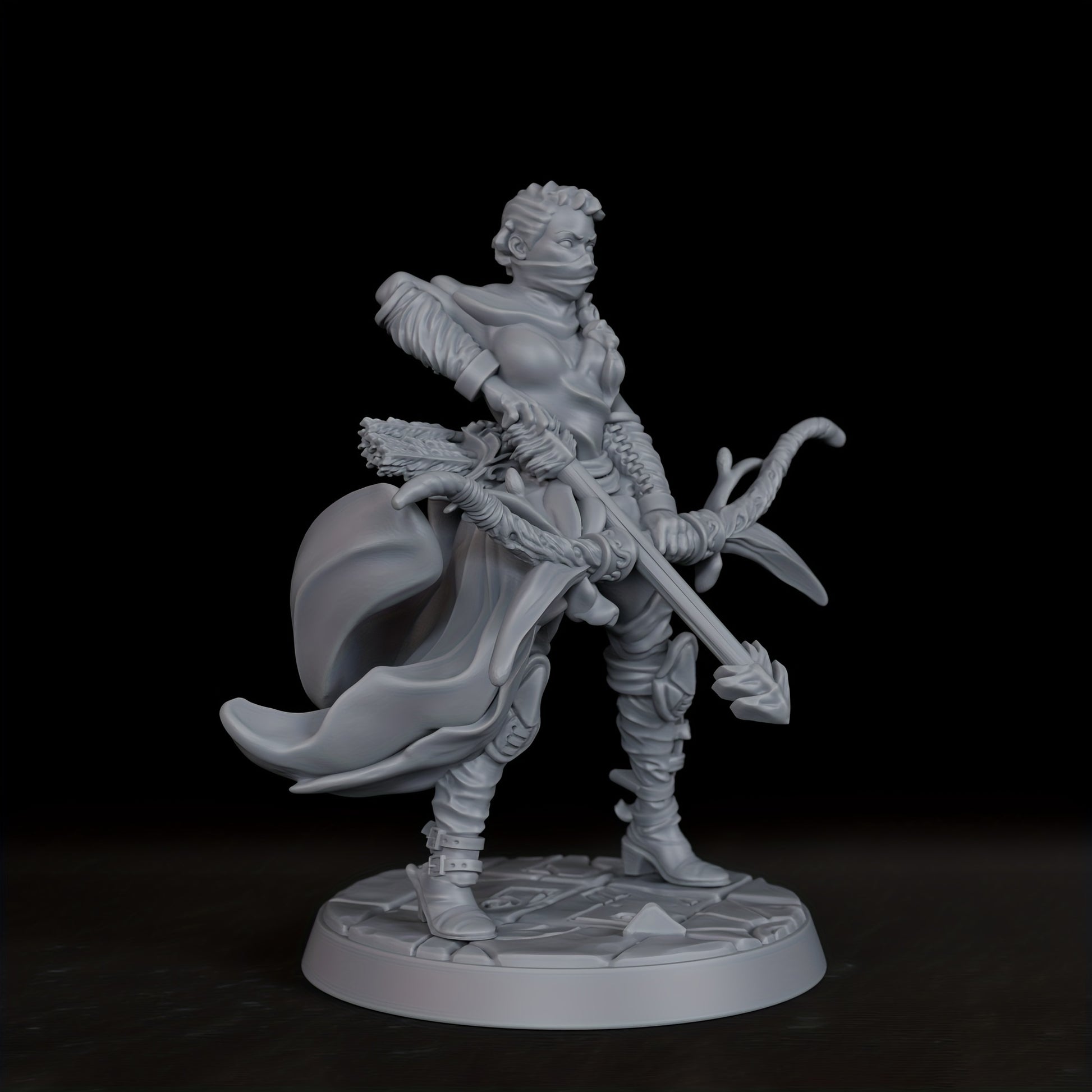 Bandit Archer Female Miniature Figurine 25mm