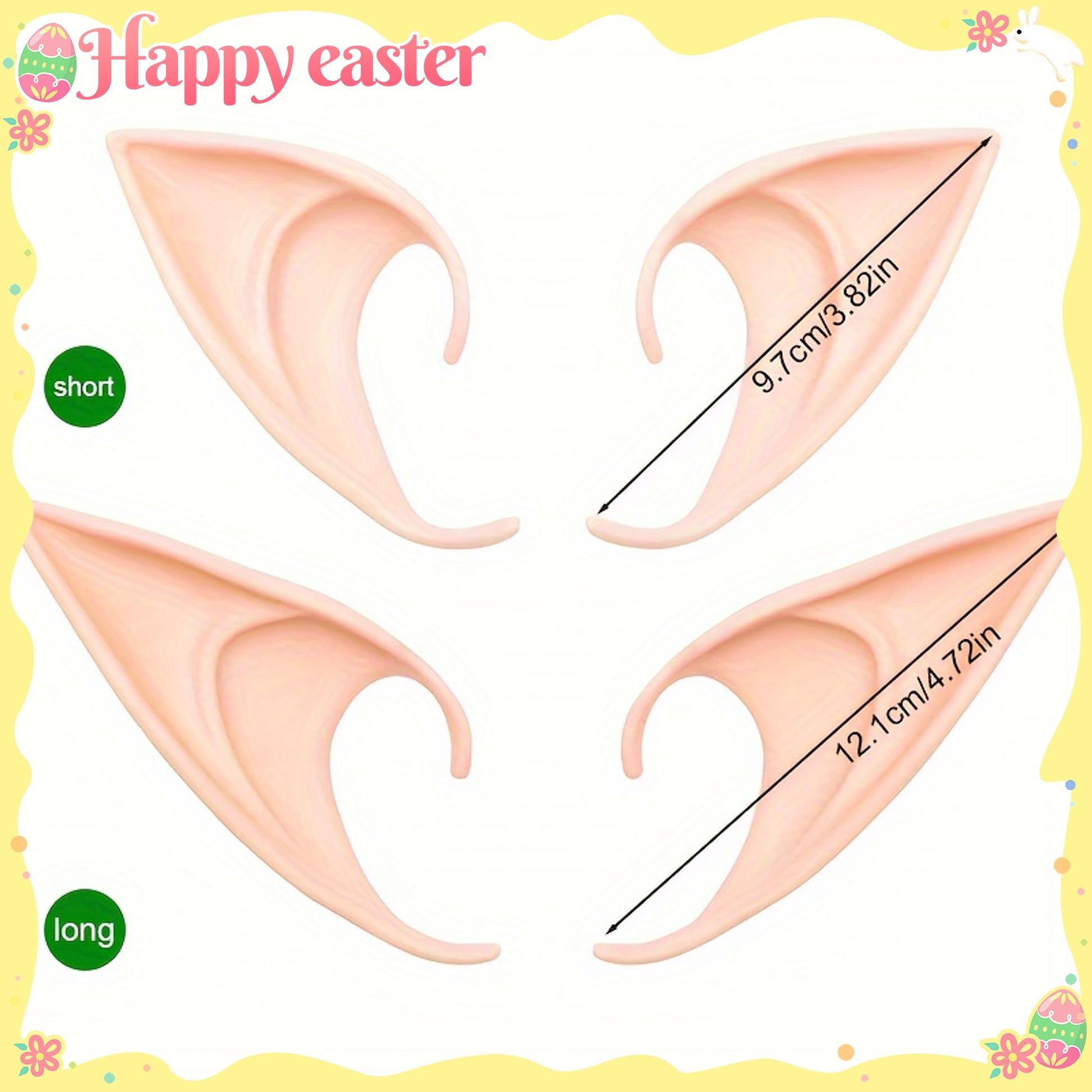 Cosplay Fairy/Pixie/Elf Ears - Soft Pointed Tips