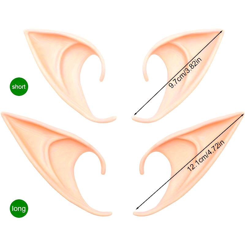 Cosplay Fairy/Pixie/Elf Ears - Soft Pointed Tips