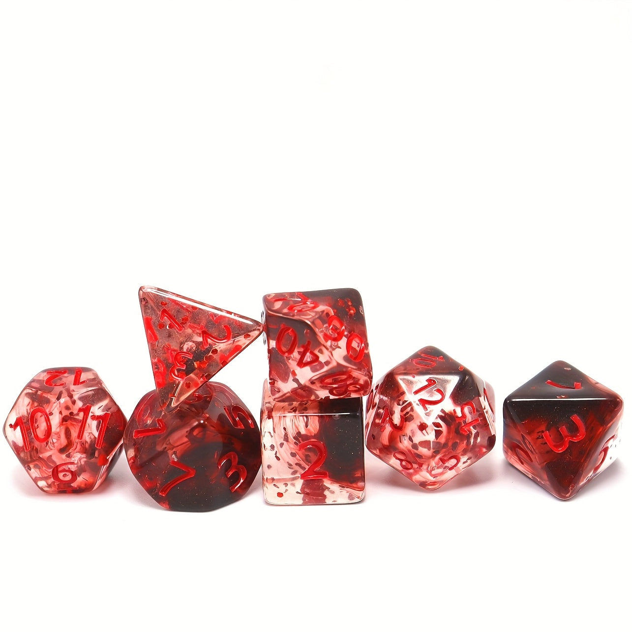 Blood Rose Polyhedral Transparent Glitter Set