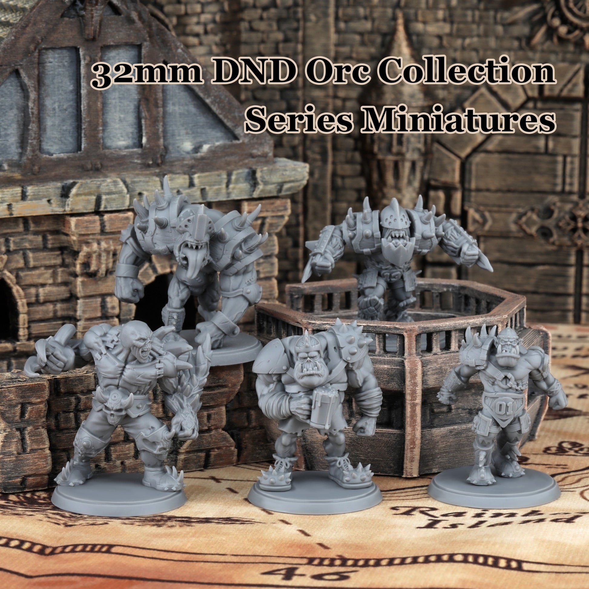 32Mm DND Orc Collection Series Miniature