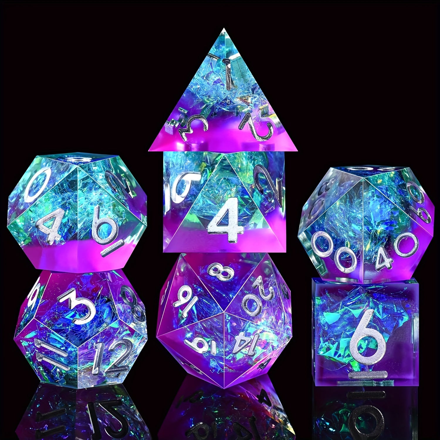 Arch Fey Iridescent 7pcs Polyhedral DND Dice Set
