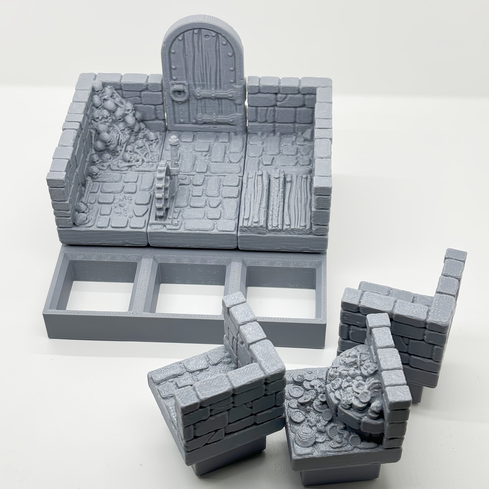 1 Set 3D Printed Tabletop Gaming Terrain Kit, Modular Wall & Floor