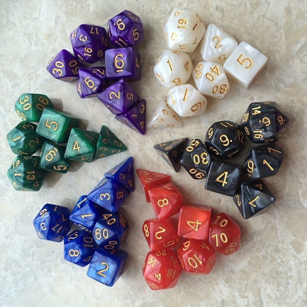 Dungeon Master's 42-Piece Polyhedral Dice Set - 6 Color x 7pc Starter Kit