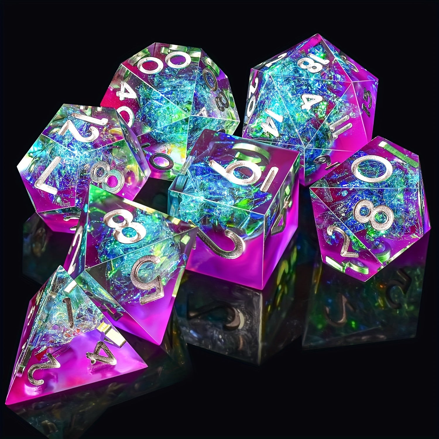 Arch Fey Iridescent 7pcs Polyhedral DND Dice Set