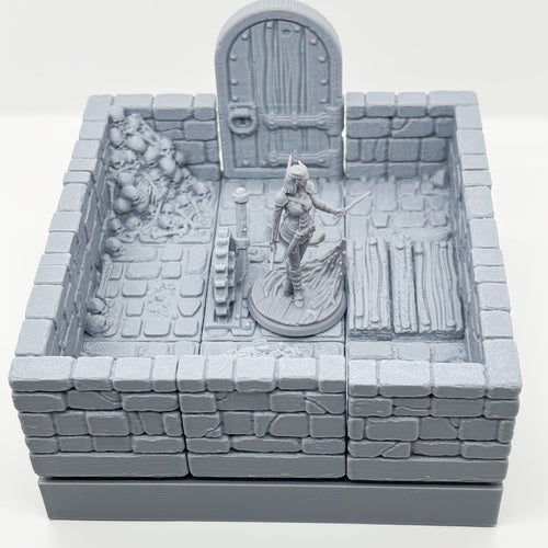 1 Set 3D Printed Tabletop Gaming Terrain Kit, Modular Wall & Floor