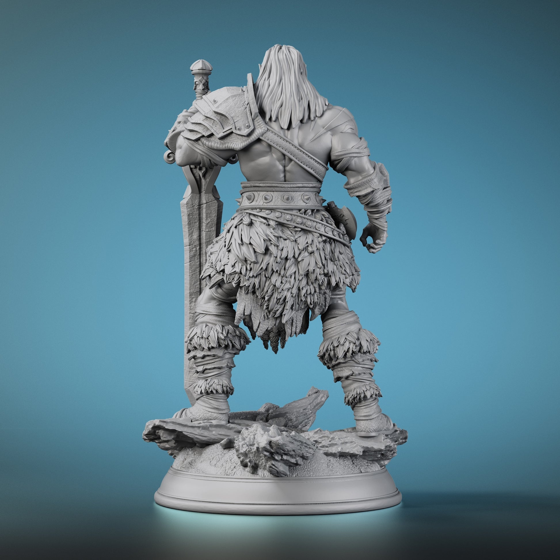 Barbarian Warrior 32mm Miniature Figure