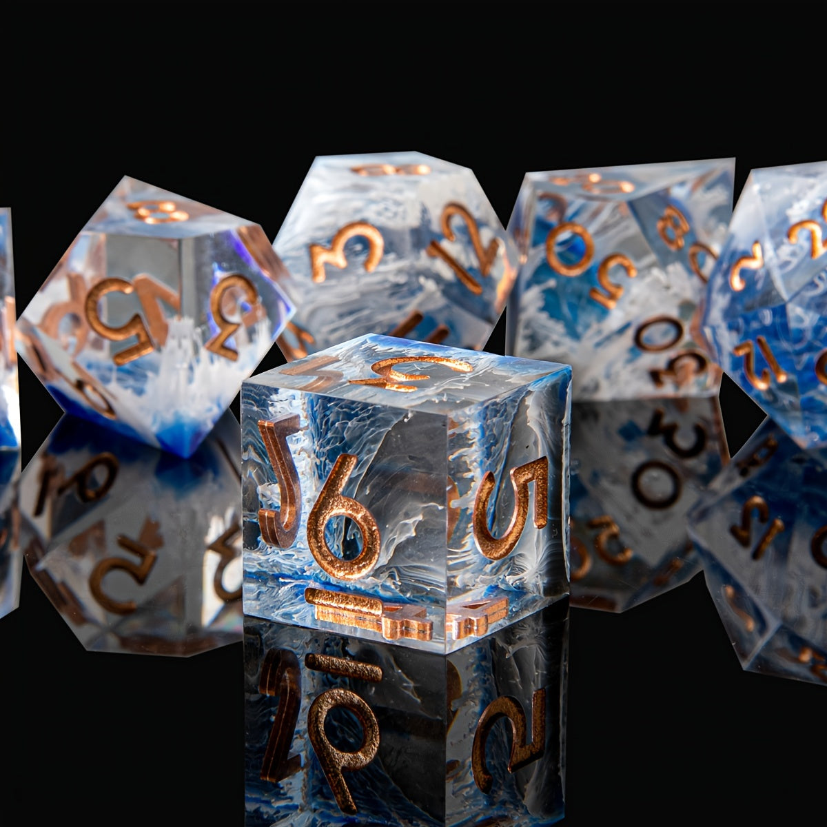 Shallow Seas – Sunlit Waves Polyhedral Dice Set (7-Piece)