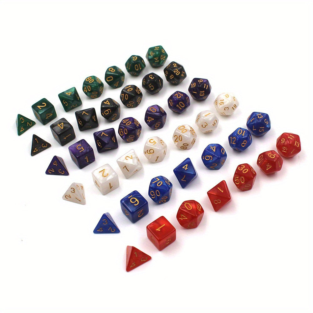 Dungeon Master's 42-Piece Polyhedral Dice Set - 6 Color x 7pc Starter Kit