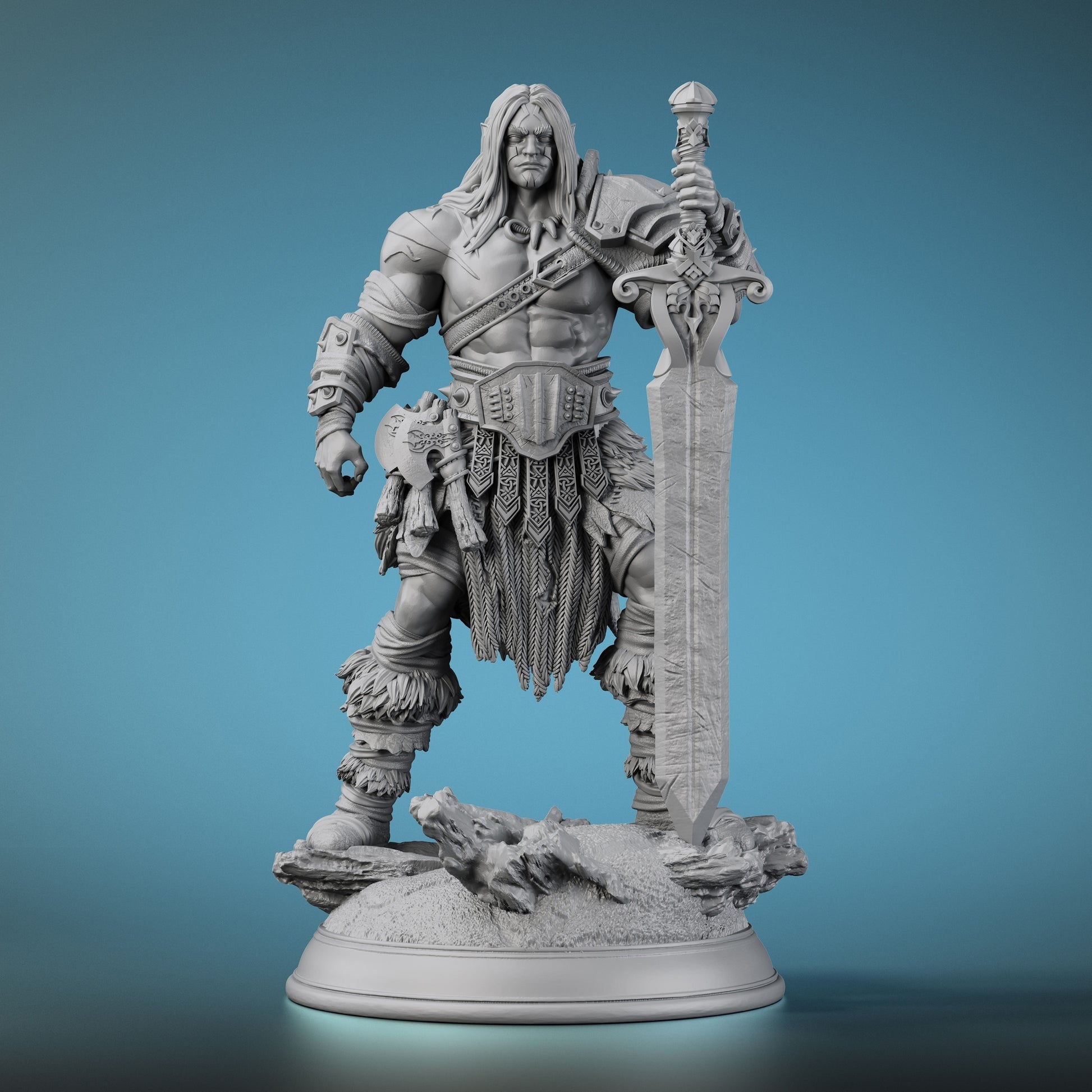 Barbarian Warrior 32mm Miniature Figure