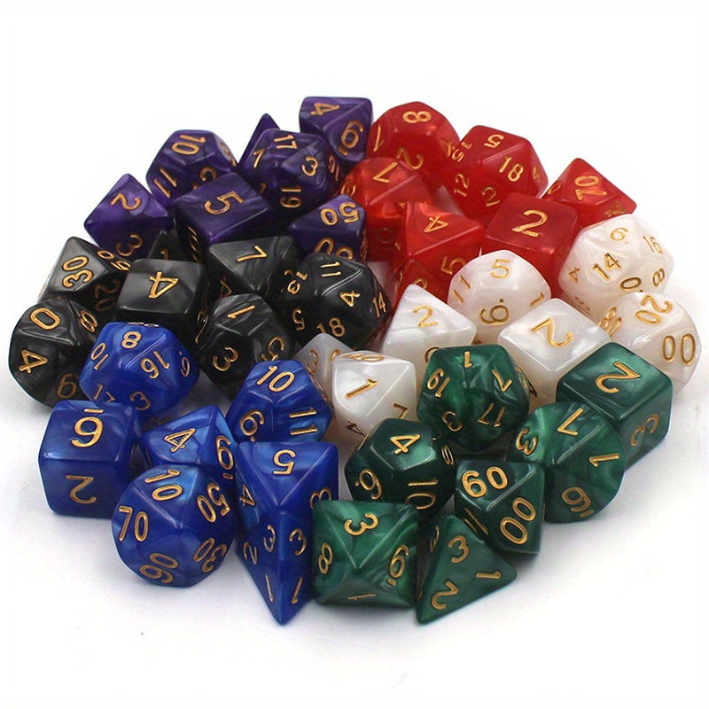 Dungeon Master's 42-Piece Polyhedral Dice Set - 6 Color x 7pc Starter Kit