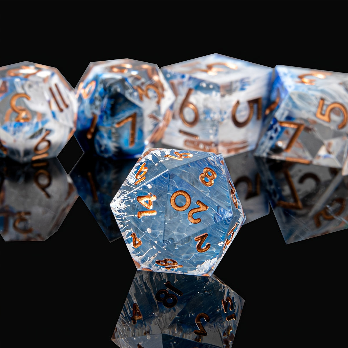 Shallow Seas – Sunlit Waves Polyhedral Dice Set (7-Piece)