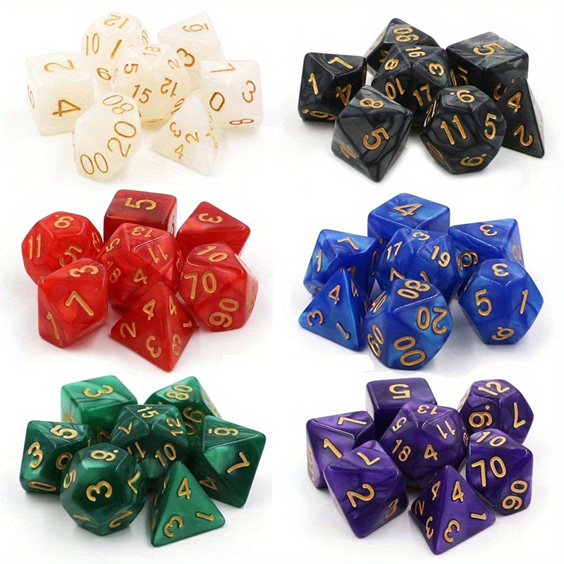 Dungeon Master's 42-Piece Polyhedral Dice Set - 6 Color x 7pc Starter Kit