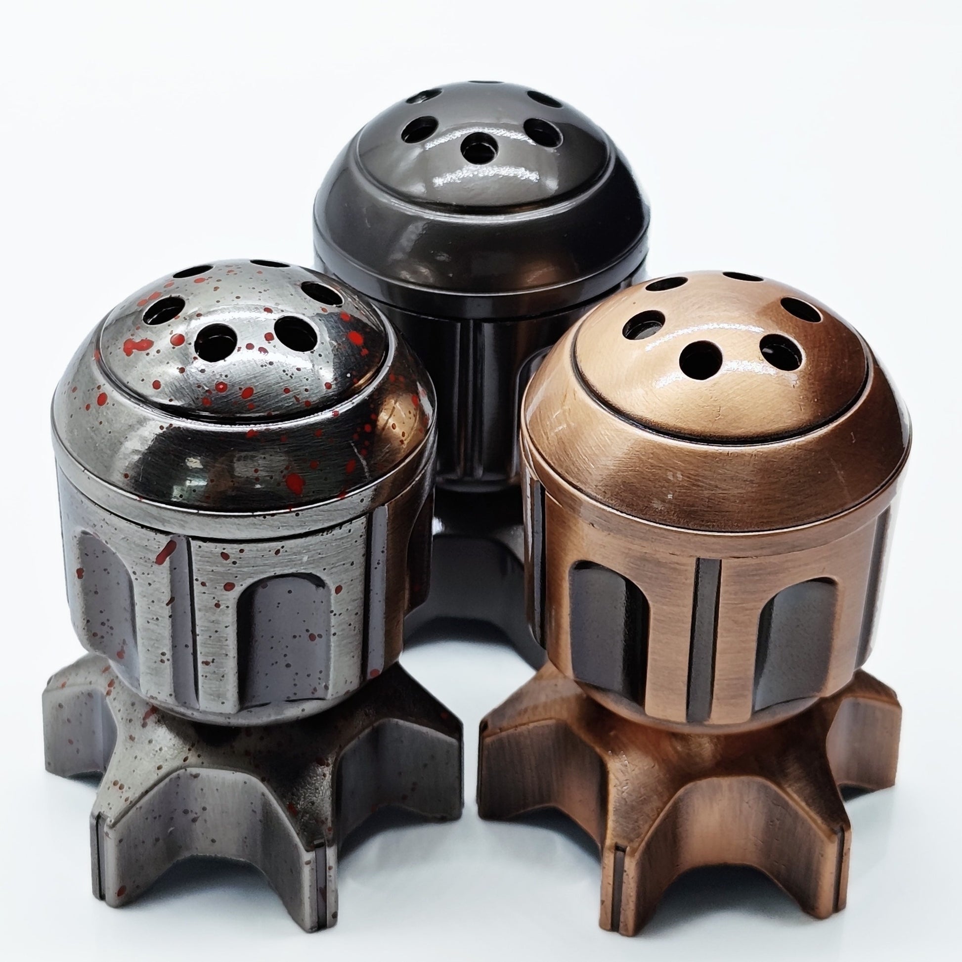 Rotating Revolver Barrels Metal Bullet 7pc Dice Set