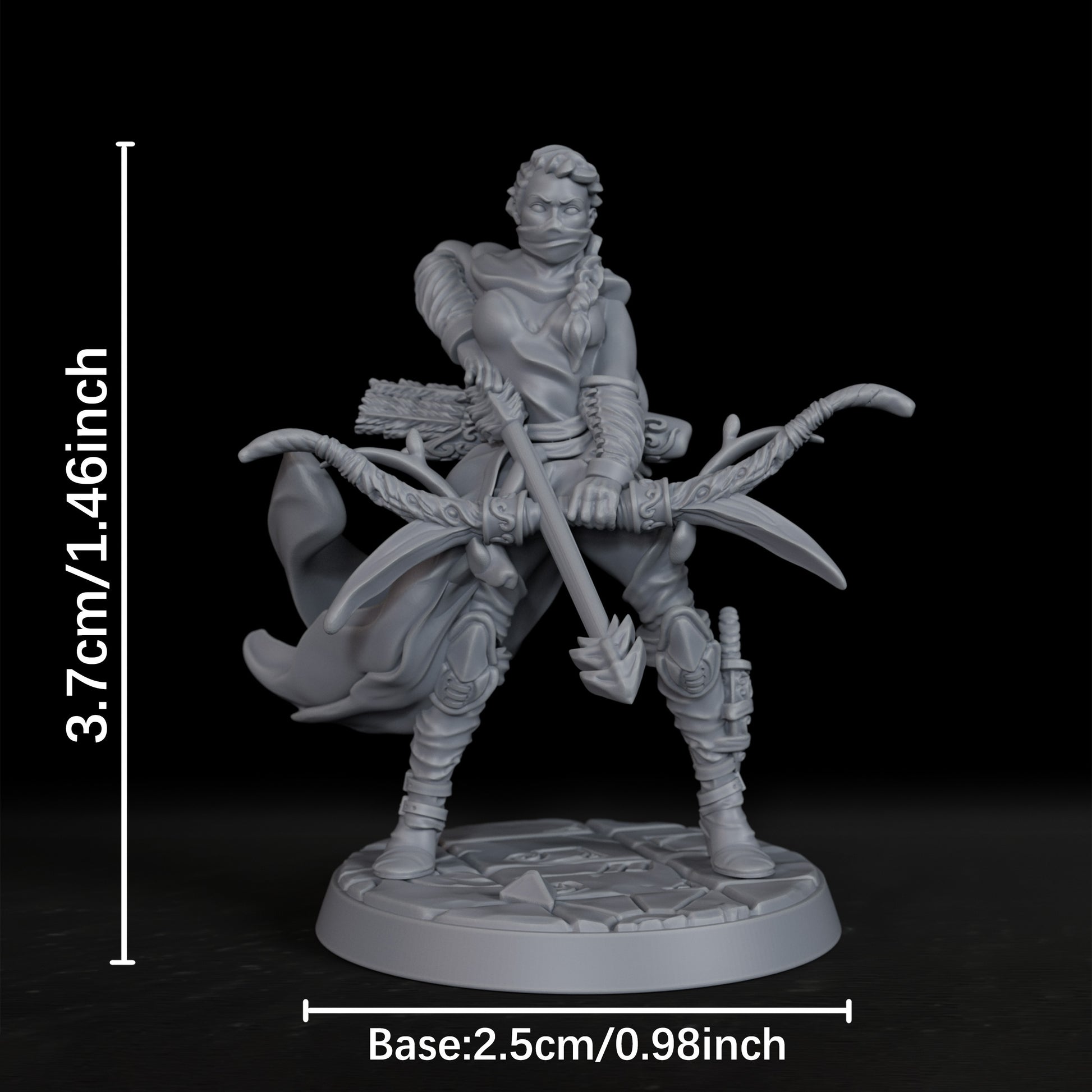 Bandit Archer Female Miniature Figurine 25mm