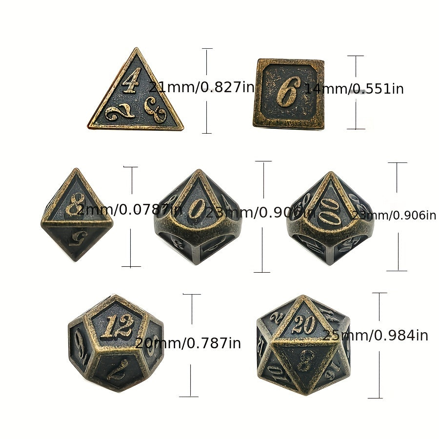 Caught Red-Handed Metal Dice - 7-Pc Polyhedral Set