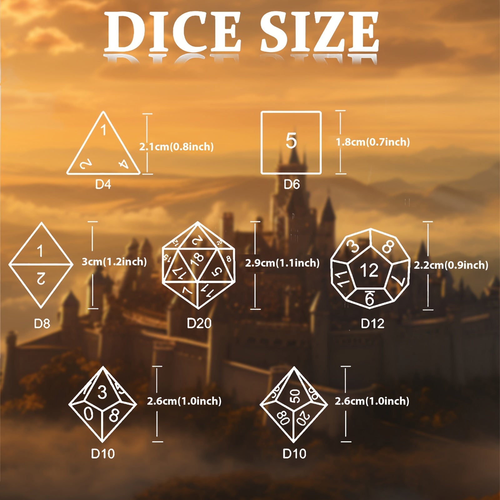 Two-Tone Polyhedral Dice Collection – 7-Piece Sets in Blaze Fury, Frostbite Azure, Nebula Orchid & Glacial Drift