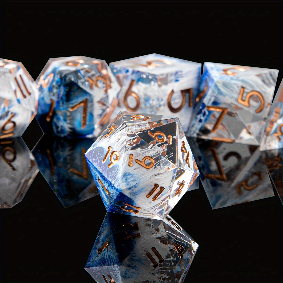 Shallow Seas – Sunlit Waves Polyhedral Dice Set (7-Piece)
