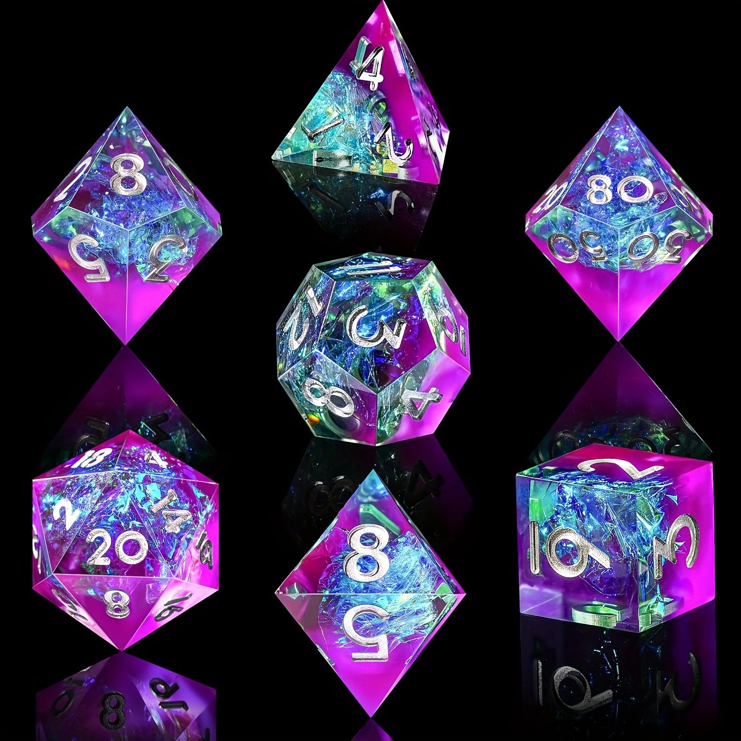 Arch Fey Iridescent 7pcs Polyhedral DND Dice Set