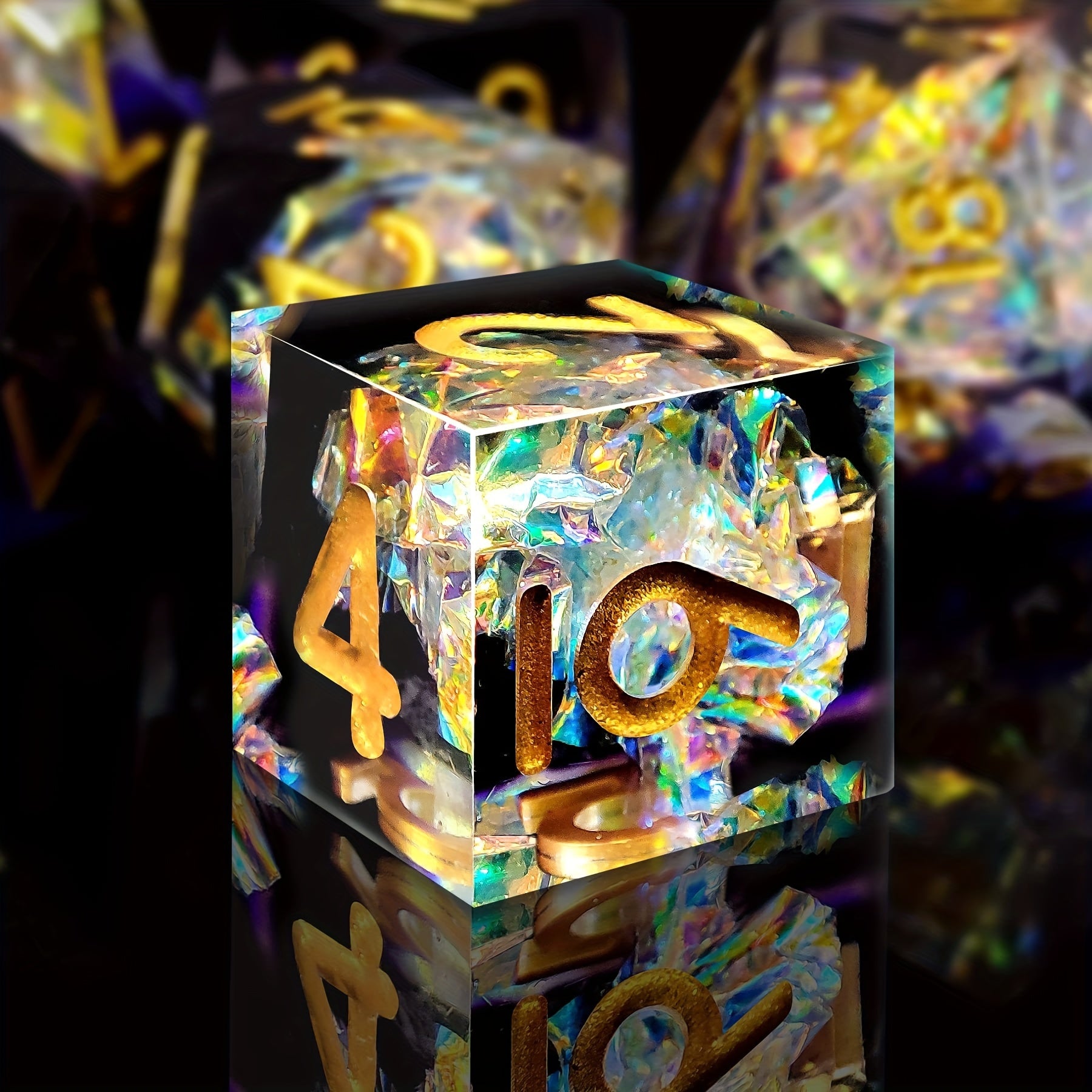 Two-Tone Polyhedral Dice Collection – 7-Piece Sets in Blaze Fury, Frostbite Azure, Nebula Orchid & Glacial Drift