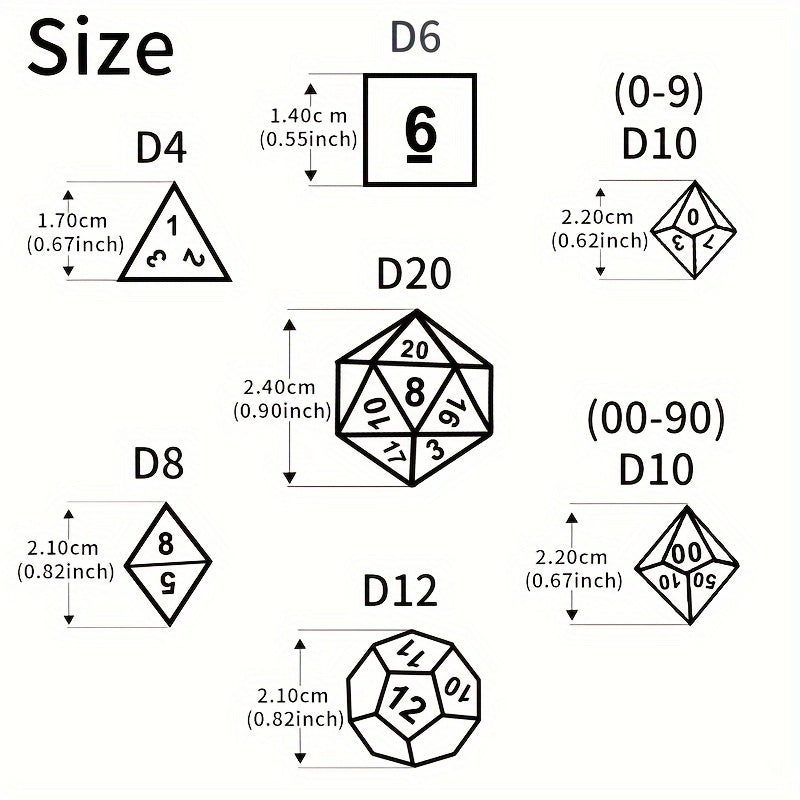 Silver Emerald Green Metal 7pc Dice Set in Silver Emerald Green