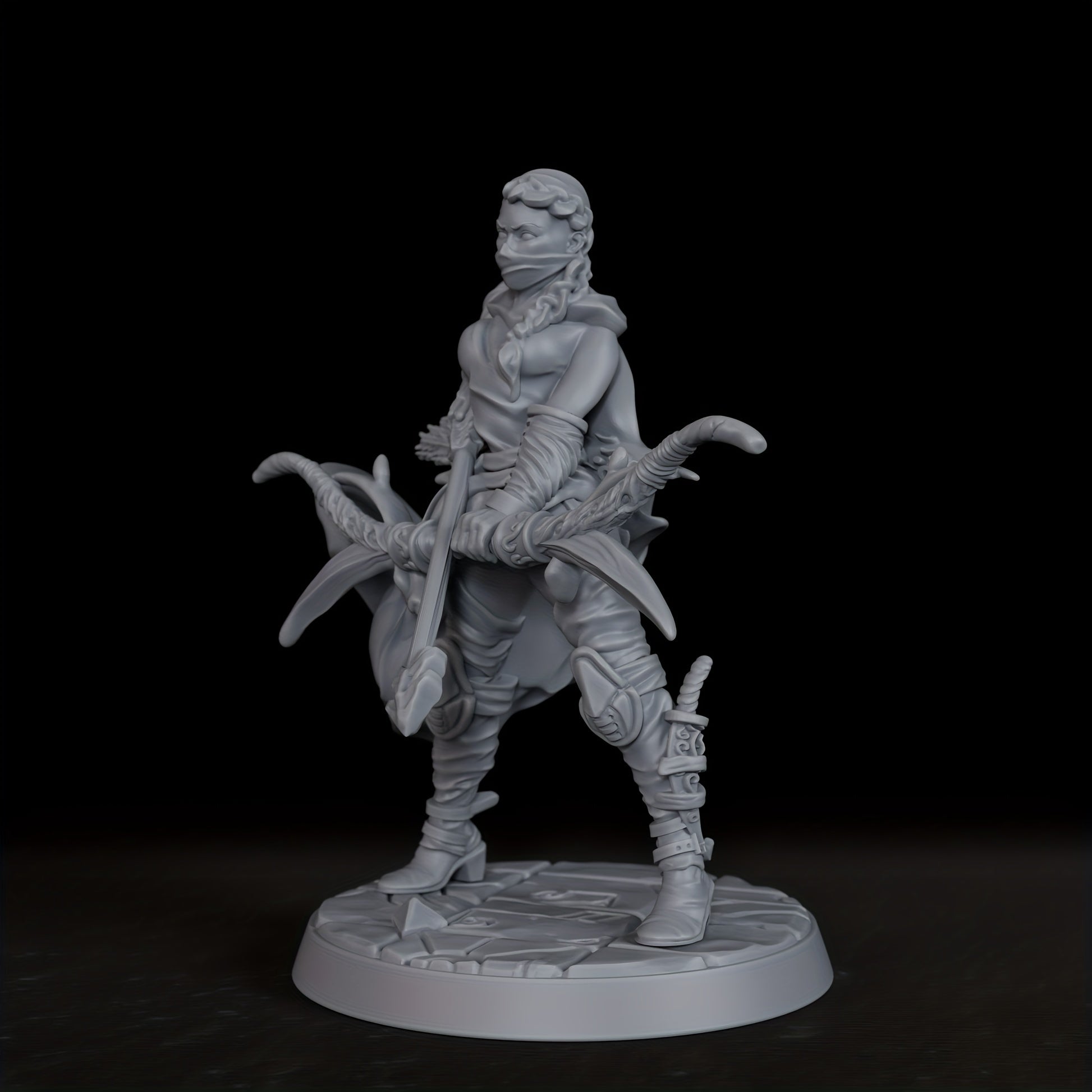 Bandit Archer Female Miniature Figurine 25mm